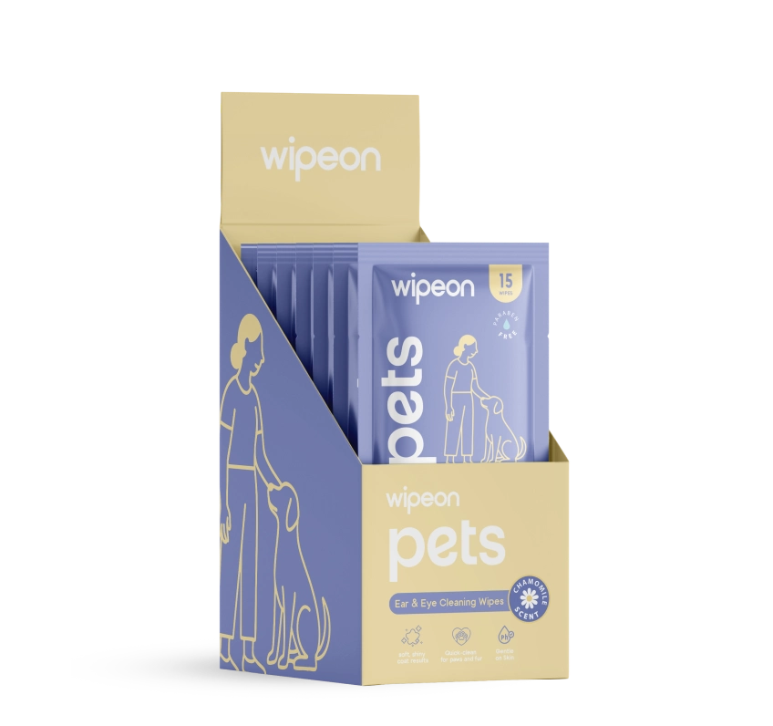 Wipeon Pets packaging before the redesign